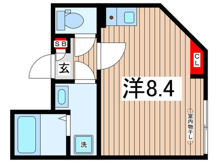 アニカ小岩(ワンルーム/1階)の間取り写真