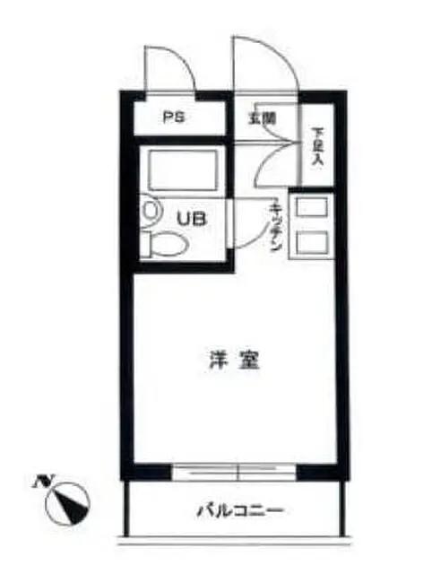 トップ南塚第3(ワンルーム/2階)の間取り写真