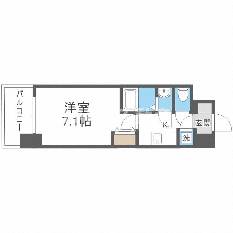 セレニテ京橋クレア(1K/14階)の間取り写真