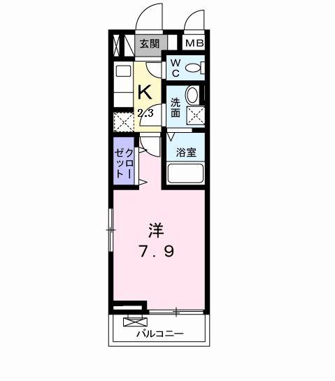 GRANDIO 春岡(1K/2階)の間取り写真