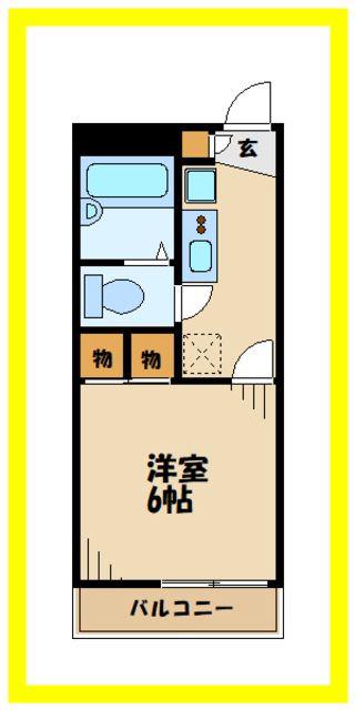 レオパレスYOSHIKO B(1K/3階)の間取り写真