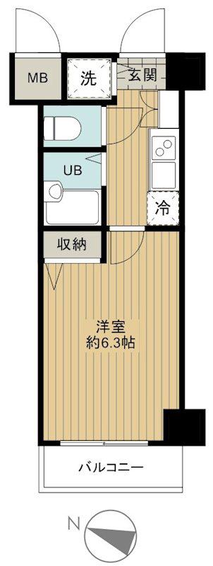 フェニックス椎名町(1K/3階)の間取り写真
