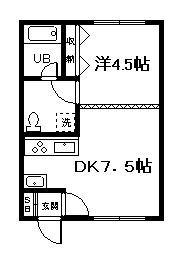 メゾン010(1DK/1階)の間取り写真