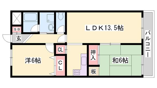 メゾン・ドゥ・M(2LDK/3階)の間取り写真