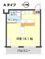 アルコ12(ワンルーム/5階)の間取り写真