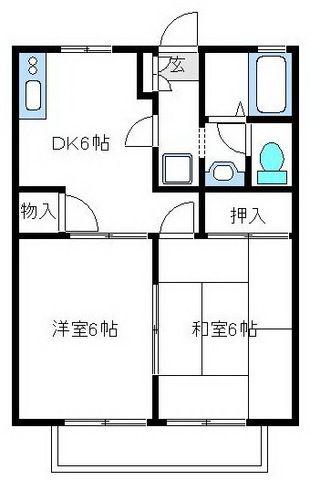 アイムOGAWA(2DK/1階)の間取り写真