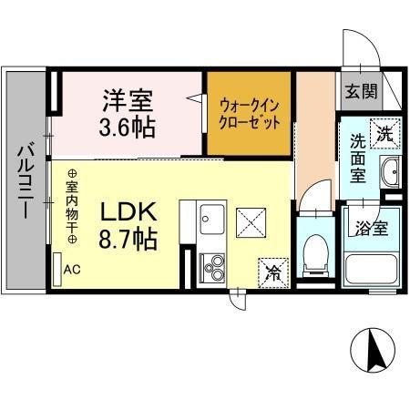 アーバンプレイス(1LDK/1階)の間取り写真
