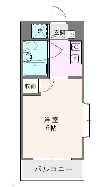 ウィンベルソロ鶴川1(1K/4階)の間取り写真