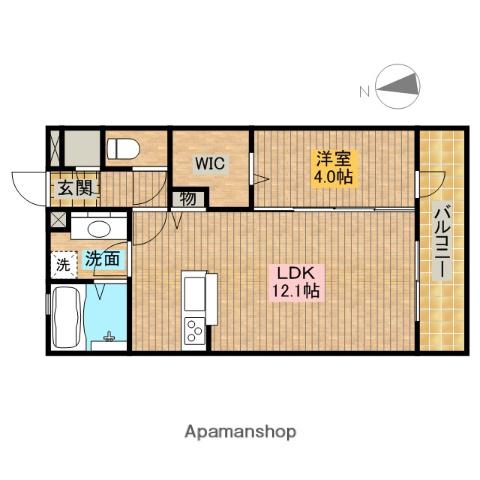 ロイヤルガーデン三国ヶ丘壱番館(1LDK/3階)の間取り写真