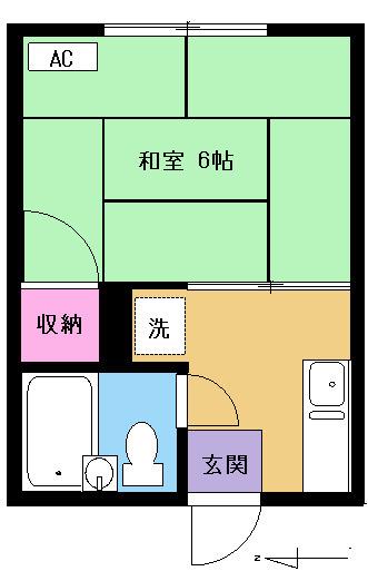 ストーンリバーハイツ(1K/1階)の間取り写真