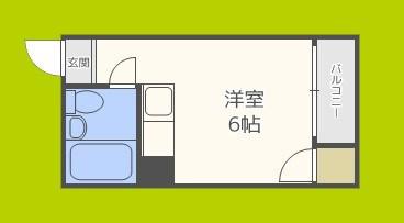コンフォート緑橋(ワンルーム/5階)の間取り写真