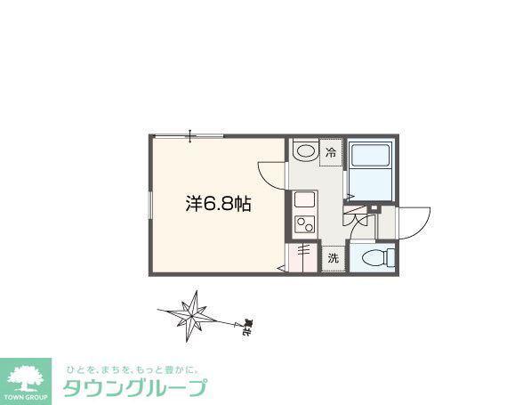 MELLAS北千住(1K/4階)の間取り写真