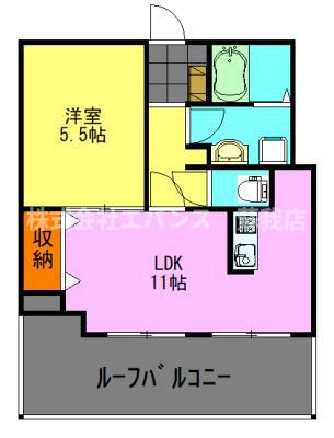 C-126(1LDK/4階)の間取り写真