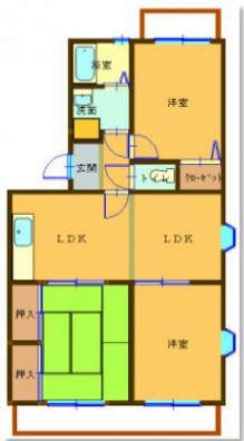 ヴァンベール(3LDK/1階)の間取り写真