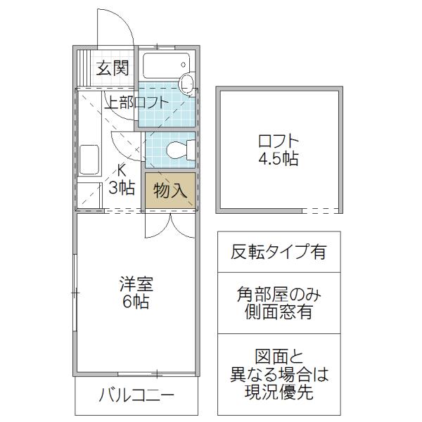 マロンハイツ(1K/2階)の間取り写真