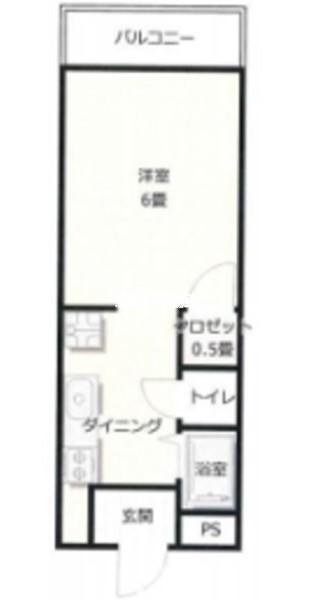 青柳ハイツ(1K/2階)の間取り写真