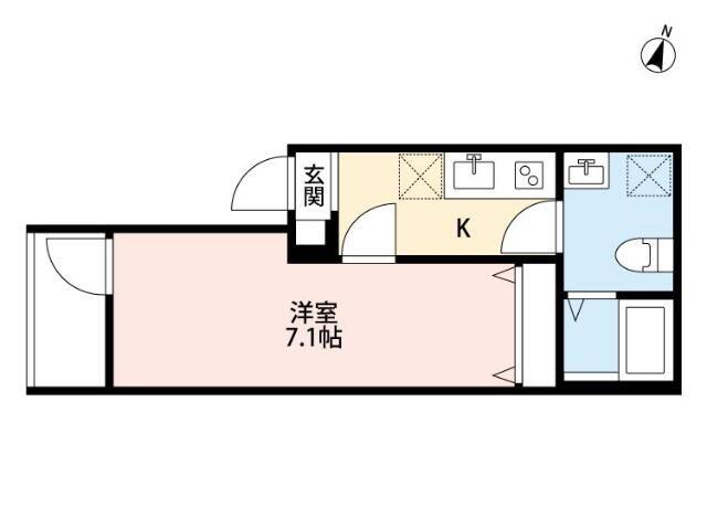 BLOOMIN MIYAHARA(1K/2階)の間取り写真