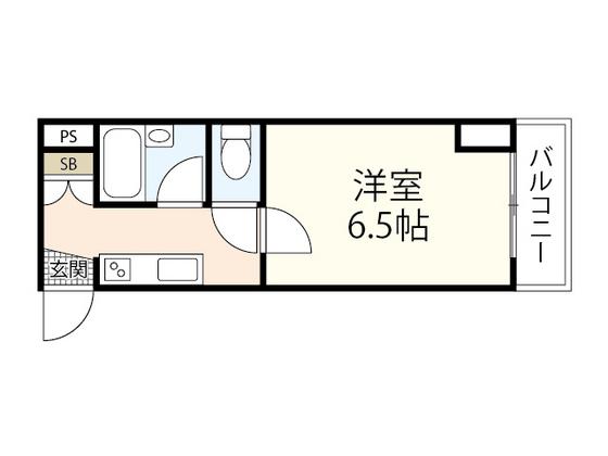 Fビル井口(1K/5階)の間取り写真
