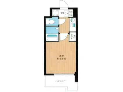 エステムコート新神戸エリタージュ(1K/8階)の間取り写真