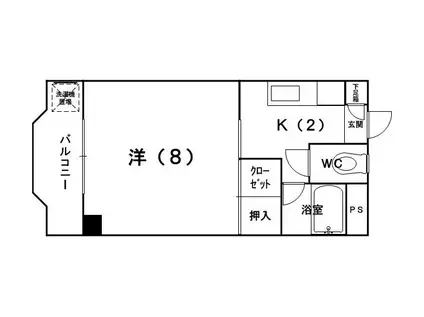 プログレス文京(1K/3階)の間取り写真