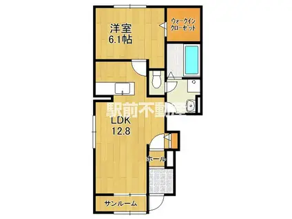 サン・フローラ II(1LDK/1階)の間取り写真