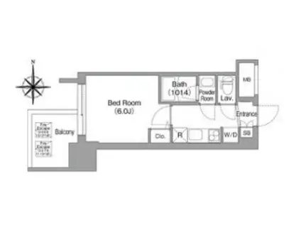 コンフォリア・リヴ大阪本町(1K/3階)の間取り写真