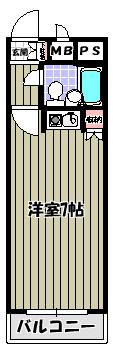 グランドアーバー(ワンルーム/5階)の間取り写真