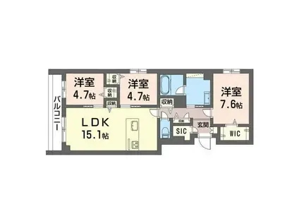 イノヴェーゼ(3LDK/2階)の間取り写真