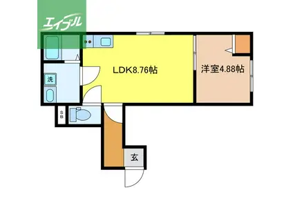 GRANSUITE MOTOOMACHI(1LDK/1階)の間取り写真