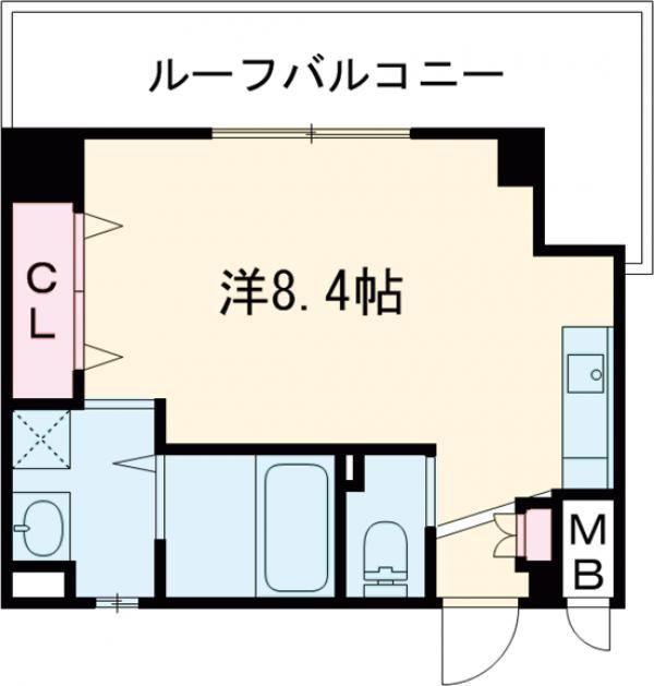 中天マンション(ワンルーム/4階)の間取り写真