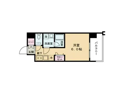 レオンコンフォート都島Ⅱ(1K/8階)の間取り写真