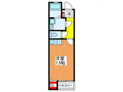 マ・クレイン(ワンルーム/3階)の間取り写真