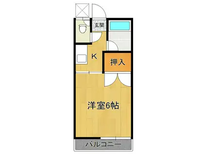 宮本ハイツ(1K/2階)の間取り写真