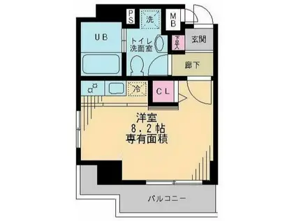 サンリュミエSEIKOH(ワンルーム/3階)の間取り写真