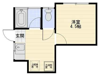 マリンハイツ(1DK/1階)の間取り写真