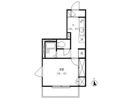 メゾンケーワイ(1K/3階)の間取り写真