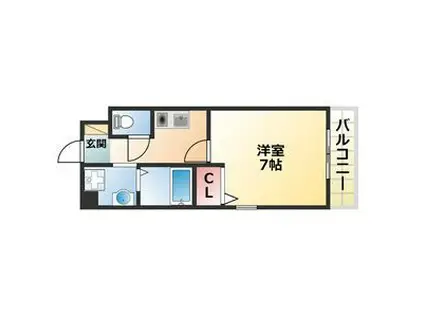 サンシャイン白菊(1K/3階)の間取り写真