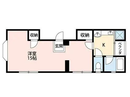 ガーデイン枚方駅前(1K/2階)の間取り写真