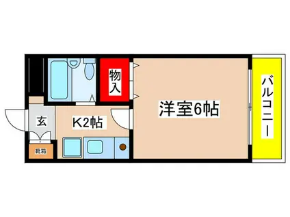 ドミール登戸(1K/5階)の間取り写真