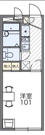 レオパレスT&S II(1K/2階)の間取り写真