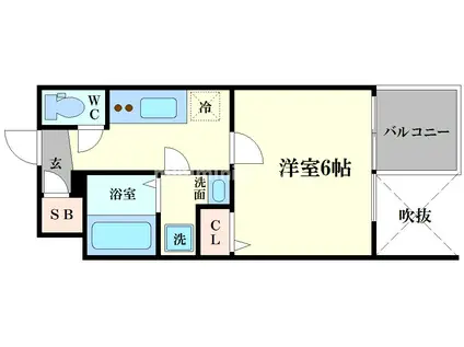 エスリード本町レジデンス(1K/7階)の間取り写真