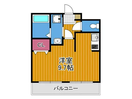 ステラウッド道明寺II(1K/1階)の間取り写真