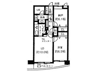 シルフィード南平台C(2SLDK/3階)の間取り写真
