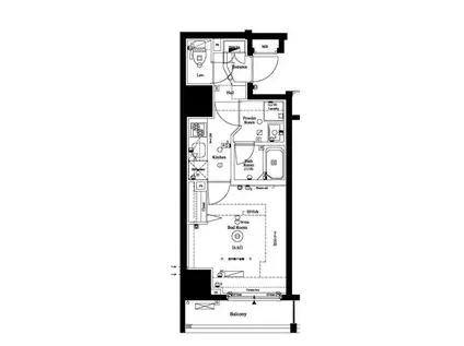 AXAS汐留(1K/5階)の間取り写真