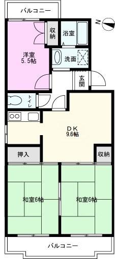 TOWAハイネス(3LDK/1階)の間取り写真
