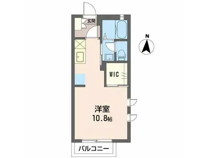 リビエレット・オジェIV(ワンルーム/2階)の間取り写真