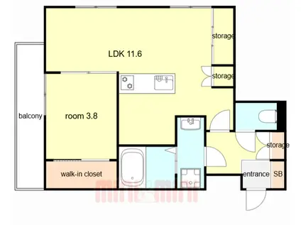 樋之池町PJ(1LDK/3階)の間取り写真