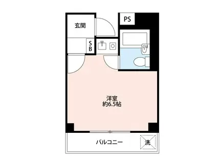 ファミリエ世田谷桜丘(ワンルーム/2階)の間取り写真