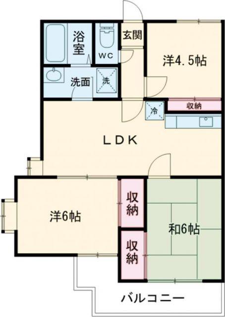 エクセルコート(3LDK/2階)の間取り写真