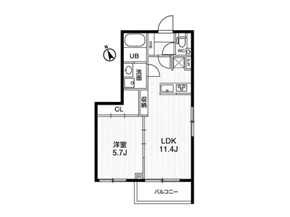 モアリッシェル代官山青葉台(1LDK/2階)の間取り写真